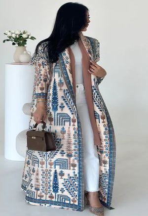 Pleated Print Plus Robe Mimarta