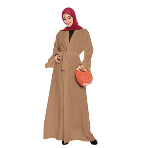 Popular Clean Color Cardigan Robe Mimarta