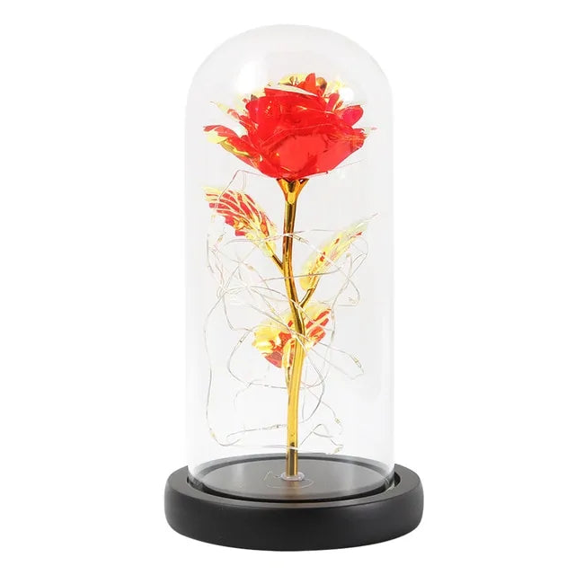Enchanted Glass Rose Decoration Rieworkes