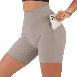 Sports Shorts Women High Waist Workout Seamless Fitness Yoga Shorts Rieworkes