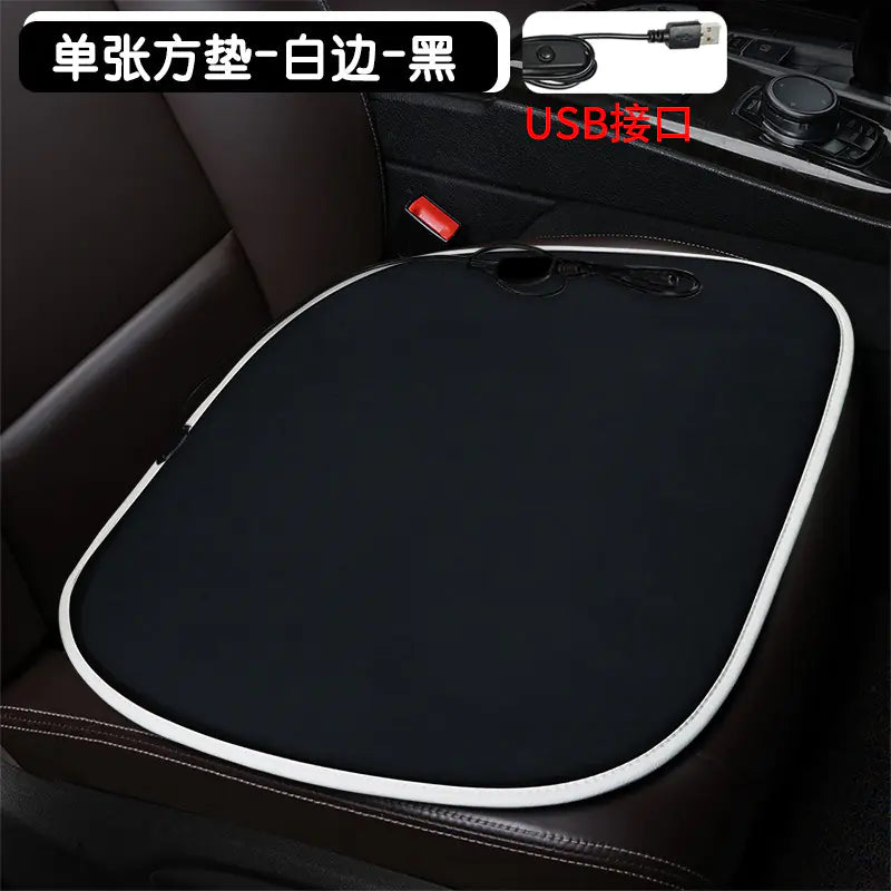 Heated Square Car Seat Cushion for Winter Decor Mimarta