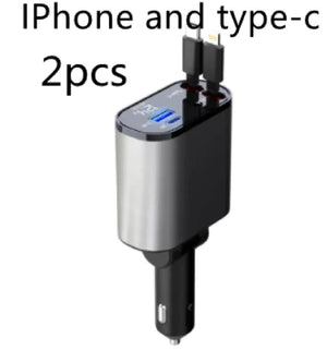 Metal Car Charger 100W Super Fast Charging Car Cigarette Lighter USB-C Adapter Rieworkes