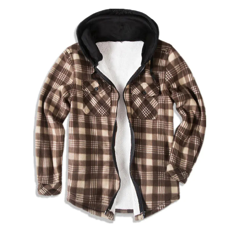 Thermal Fleece-Lined Men's Shirt Jacket Mimarta