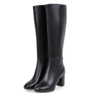 Women's Retro Square Toe Boots with Side Zipper Rieworkes