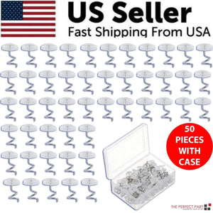 50 Pcs Upholstery Tacks Headliner Pins Clear Heads Twist Bed Fabric Sofa Chair Mimarta