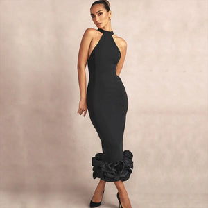 Elegant Sleeveless Cascading Skirt Party Dress Mimarta