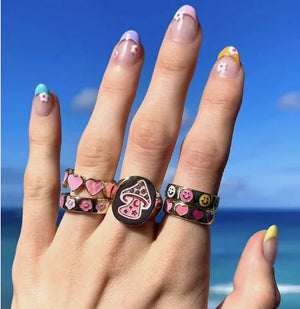 Vintage Embrace Hands Rings Set Rieworkes