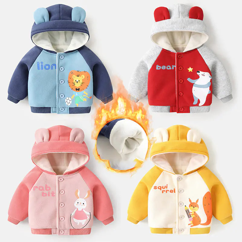 Baby Fleece Hooded Jacket for Boys and Girls Winter Mimarta