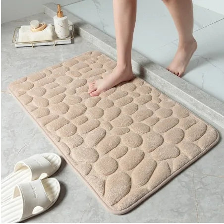 Non-Slip Embossed Bathroom Mat Rieworkes