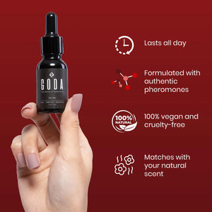GODA For Her Pheromone Perfume for Women - Long-Lasting Women's Fragrances with Jasmine and Rose - Floral Perfume Oil with Sweet & Spicy Aroma - Vegan & Cruelty-Free Travel Perfume - 15ml/0.50 fl. oz Rieworkes