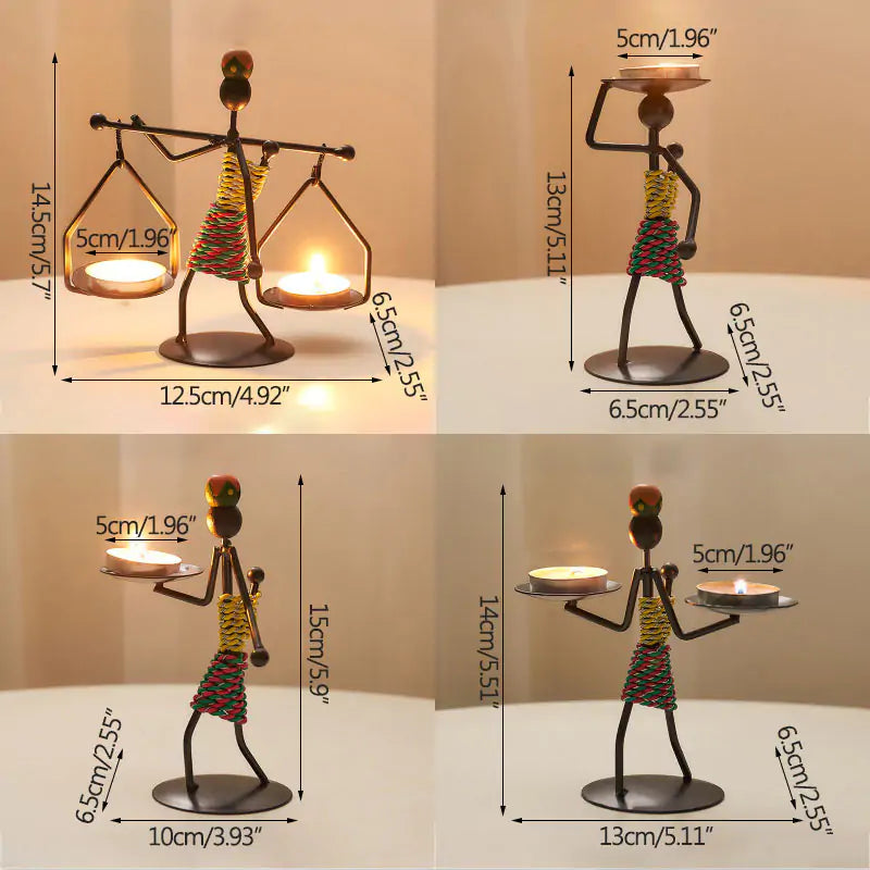 Modern Iron Man Candlestick Rieworkes