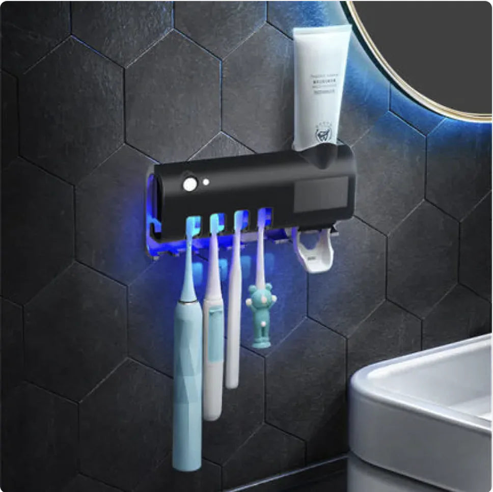 Smart Toothbrush Sterilizer Ultraviolet Sterilization Perforation-Free Wall-mounted Toothbrush Holder Rieworkes