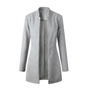 White Women's Blazer Jacket for Formal Work Fashion Mimarta