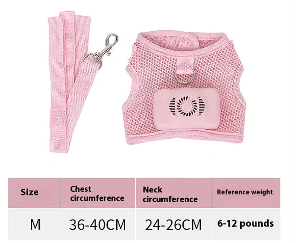 Pets Dog Vest Chest Strap Harness Air Conditioner Cooling And Breathable With Air Conditioner Pet Products Rieworkes