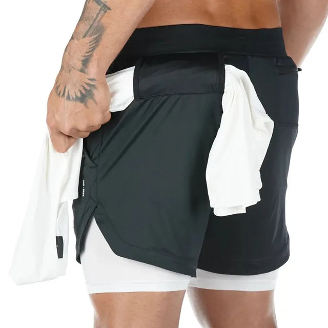 Camo Running Shorts Men Gym Sports Rieworkes