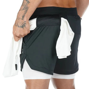 Camo Running Shorts Men Gym Sports Rieworkes