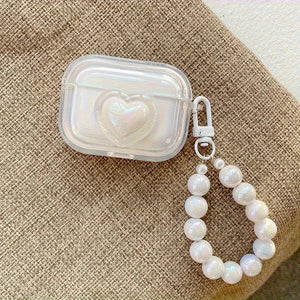 Transparent Headphone Case With Bead Bracelet Rieworkes