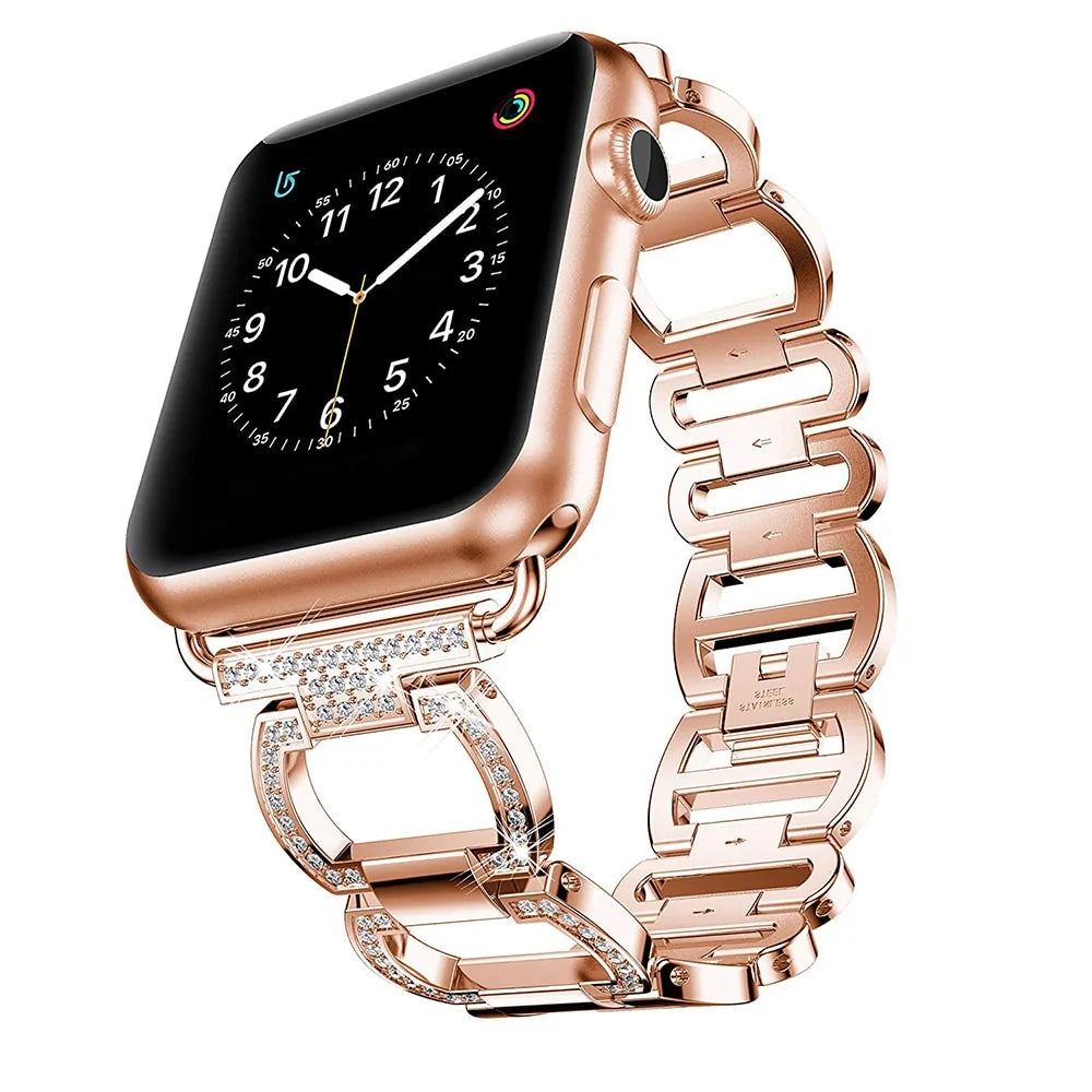 Luxury Metal Diamond Bracelet for Apple Watch Rieworkes