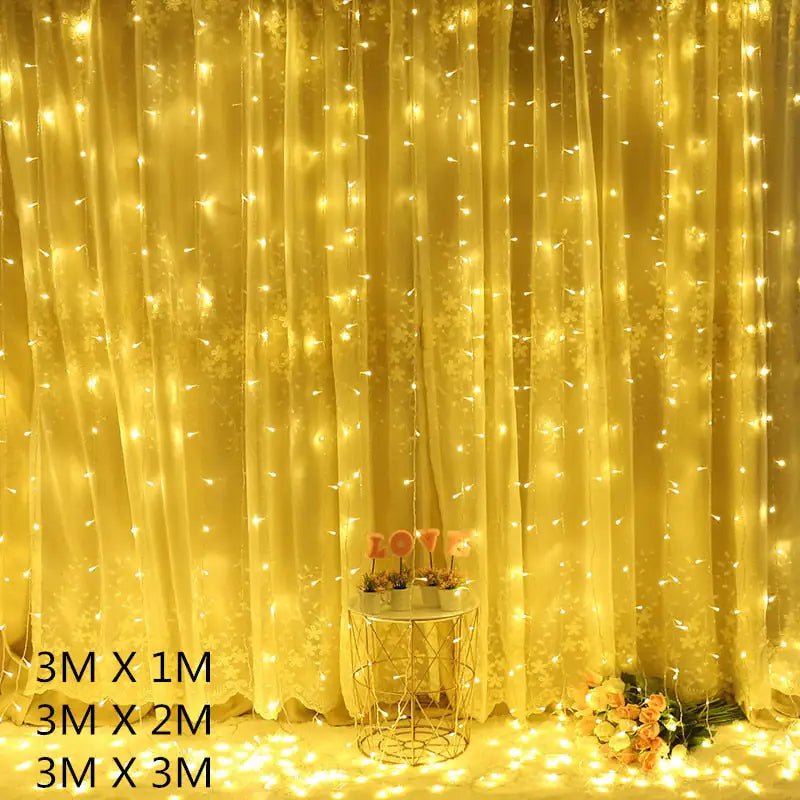 LED Curtain Garland Lights Rieworkes