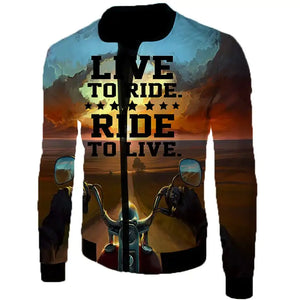 Men's 3D Digital Color Print Flight Jacket Suit Mimarta