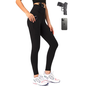 Lilcreek Womens Concealed Carry Leggings Gun Holster with Side PocketsConcealment Compression Universal Yoga Pants Mimarta