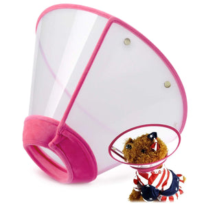 Adjustable Pet Recovery Collar Cat Cone US Patented Product Soft Edge Plastic Dog Cone Anti-Bite Lick Wound Healing Safety Practical Protective E-Collar Mimarta