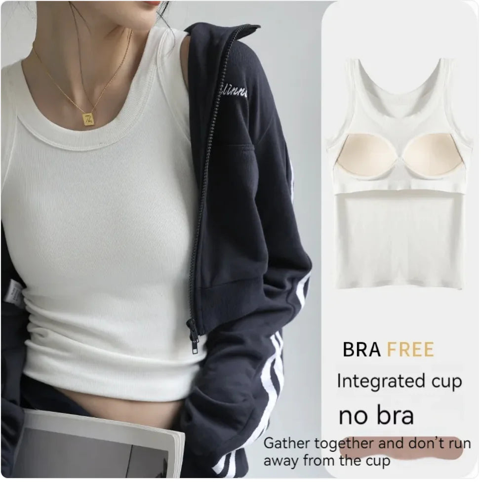 Women's Padded Strap Tank Top Mimarta