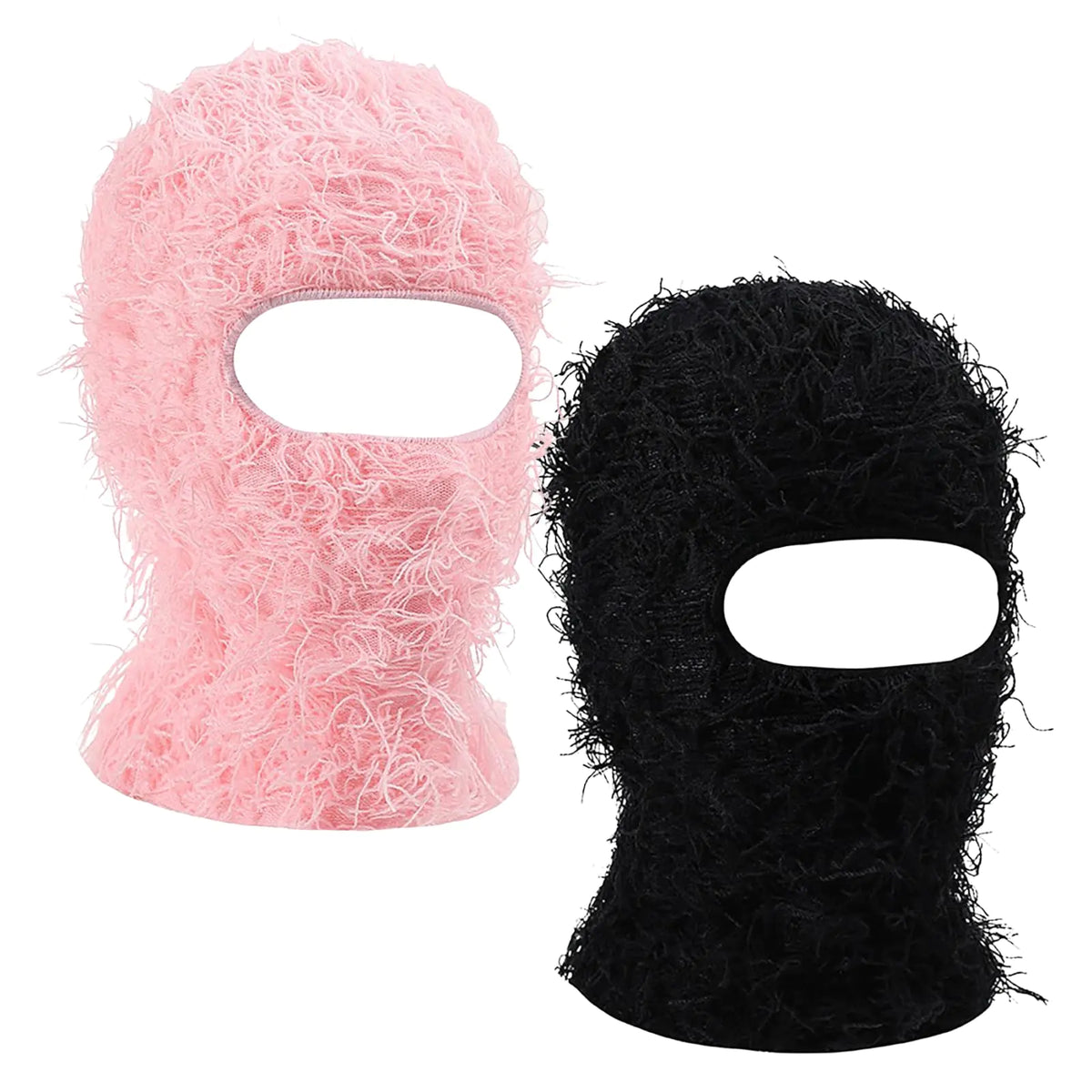 yolrdiw 2 Pieces Winter Distressed Balaclava Knitted Ski Full Face Mask for Women Men Mimarta