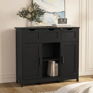 Storage Cabinets,Wooden Floor Cabinet,with Drawers And Shelves Storage Cabinets,Accent Cabinet For Living Room,Bedroom,Bathroom Furniture Home Decor Rieworkes
