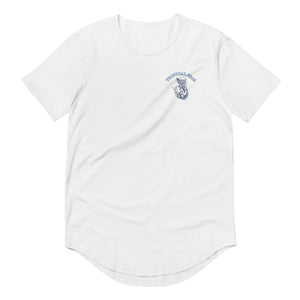 Men's Curved Hem Ancient Mermaid Anchor T-Shirt Rieworkes