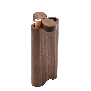 Wooden Dugout Pipe Self Cleaning Metal Bat Poker Smoking Pipe One Hitter Kit US Rieworkes