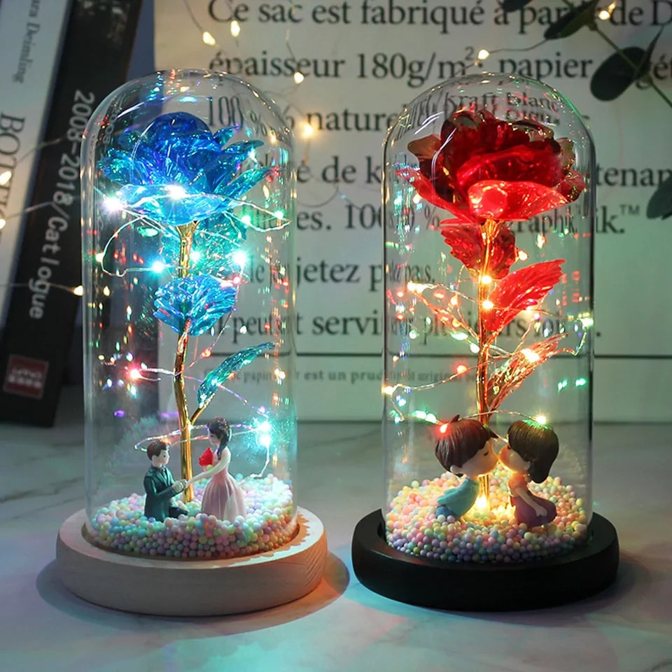 Enchanted Glass Rose Decoration Rieworkes