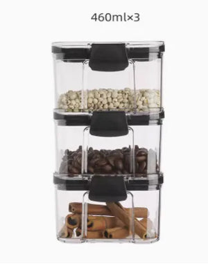 Transparent Plastic Square Kitchen Storage Jar Mimarta
