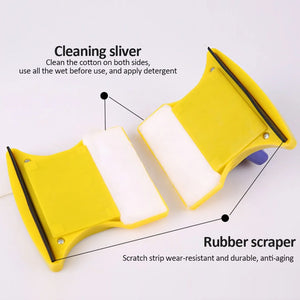 Magnetic Window Cleaner Glass Brush Tool Double Side Glass Wiper Rieworkes