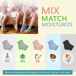 Dr. Frederick's Original Moisturizing Heel Socks for Cracked Heel Treatment - 2 Pairs - Heel Socks for Dry Cracked Feet - Cracked Heel Repair - Heal Dry Heels - Foot Care for Women & Men - Jojoba Oil Rieworkes