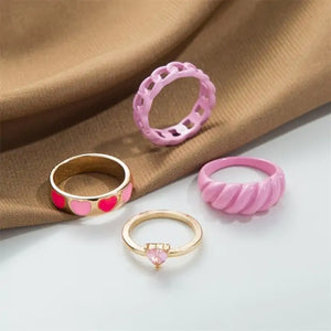 Vintage Embrace Hands Rings Set Rieworkes