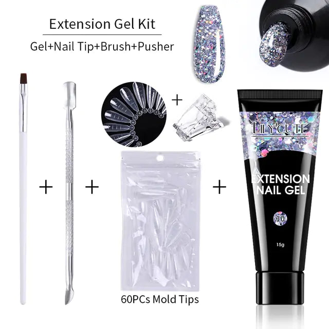 LILYCUTE Nail Extension Gel Set Rieworkes