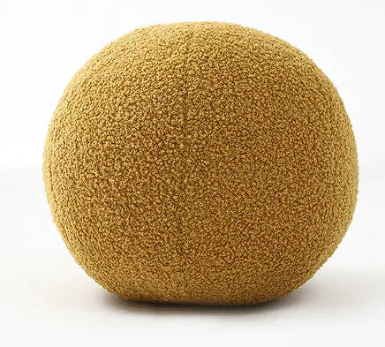 Round Velvet Soft Ball Sofa Pillow On Bay Window Bed Mimarta