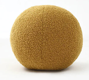 Round Velvet Soft Ball Sofa Pillow On Bay Window Bed Mimarta