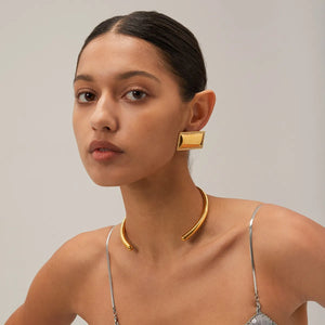 Glossy Collar Neck Ring Necklace Rieworkes