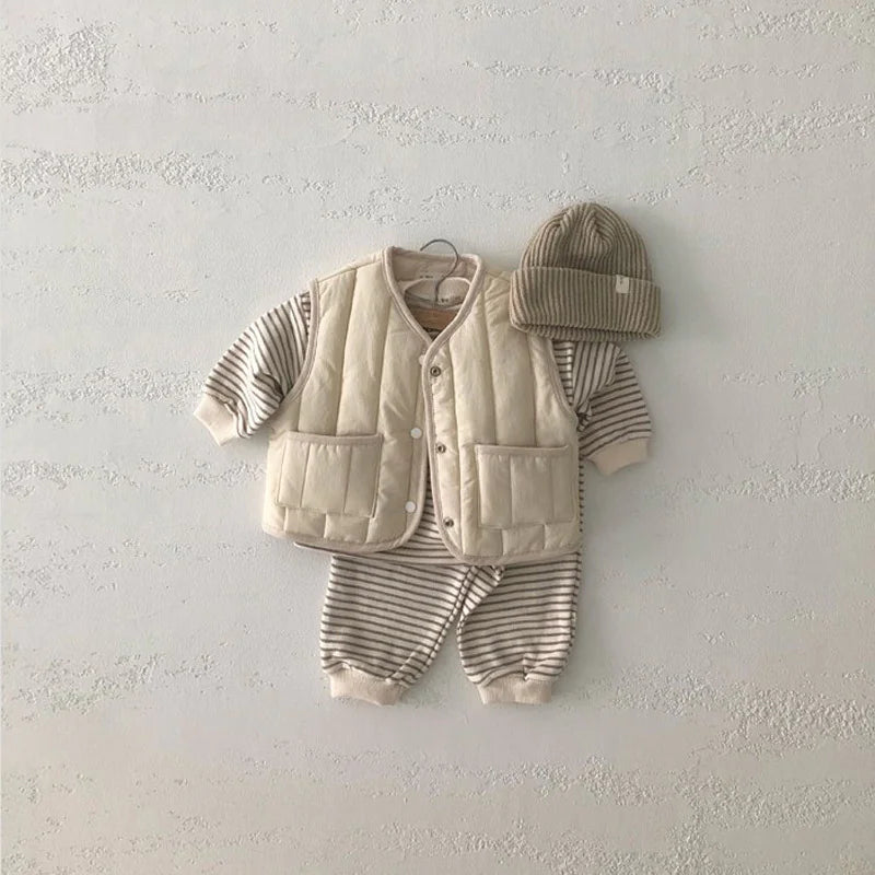 Kids' Warm Autumn/Winter Vest - Solid Color Jacket Rieworkes