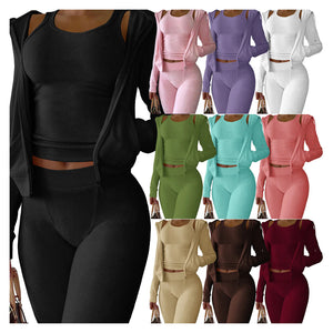 HR8235 Women's Autumn Winter Hooded Vest Set Mimarta