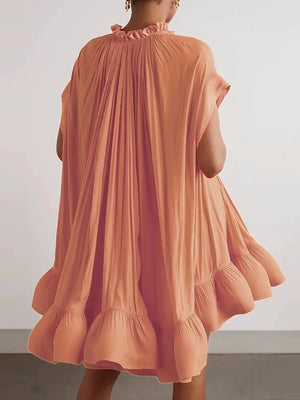 Asymmetrical Solid Mini Dresses For Women Rieworkes
