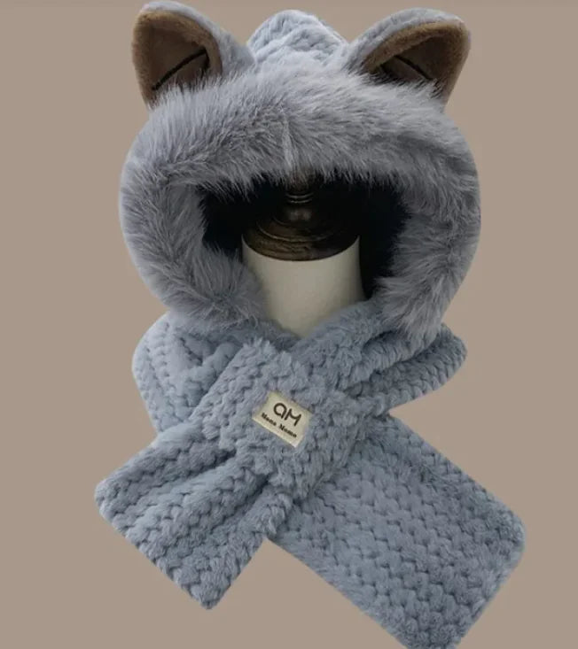 Autumn And Winter Cute Furry Fox Ear Hat Rieworkes