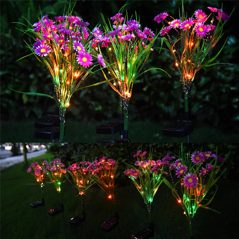 Solar Garden Lights LED Flower Stake Lamp Outdoor Yard Waterproof Patio Decor Mimarta