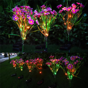 Solar Garden Lights LED Flower Stake Lamp Outdoor Yard Waterproof Patio Decor Mimarta