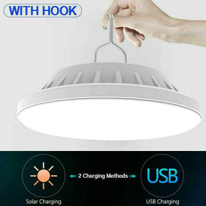 Rechargeable 60 LED Outdoor Camping Tent Light USB & Solar Lantern Hiking Lamp Rieworkes