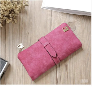 Women's Long Leather Wallet with Zipper Closure Rieworkes
