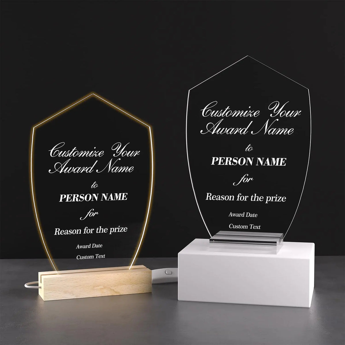 GooodiderX Personalized Trophies and Plaques with Customized Text and Logos Create Unique Mementos of Glory for Sporting Events Corporate Awards and More (E) Mimarta