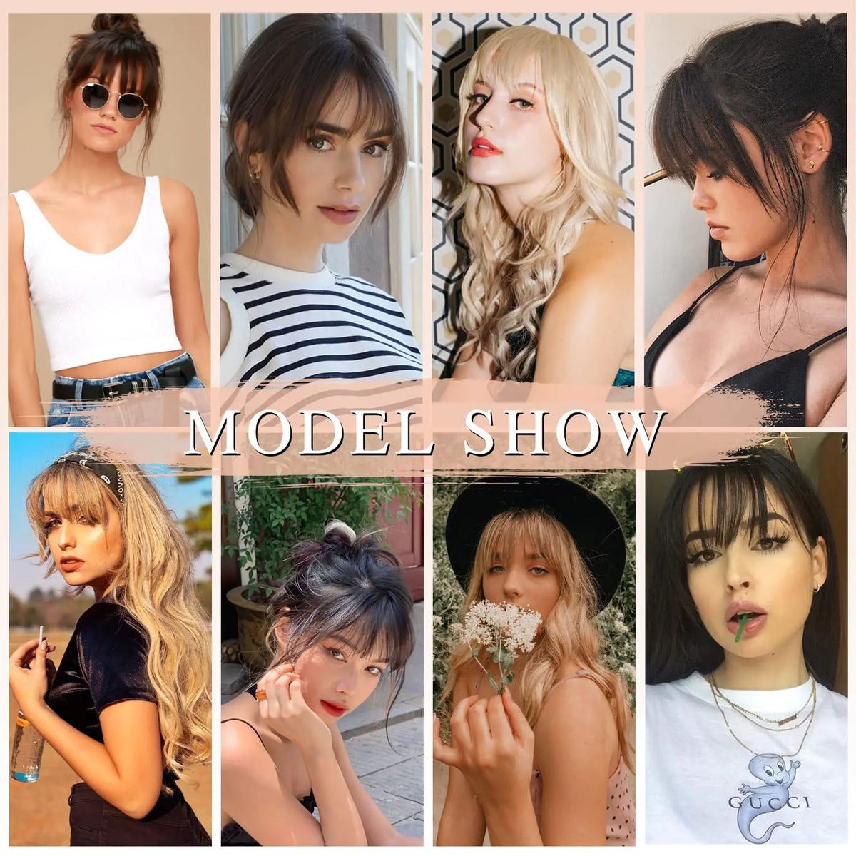 NAYOO Bangs Hair Clip in Bangs 100% Real Human Hair Extensions Natural Black Wispy Bangs Clip on Air Bangs for Women Fringe with Temples Hairpieces Curved Bangs for Daily Wear Rieworkes